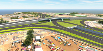 Rendering of the completed phase II project for the Tema intersection in Ghana